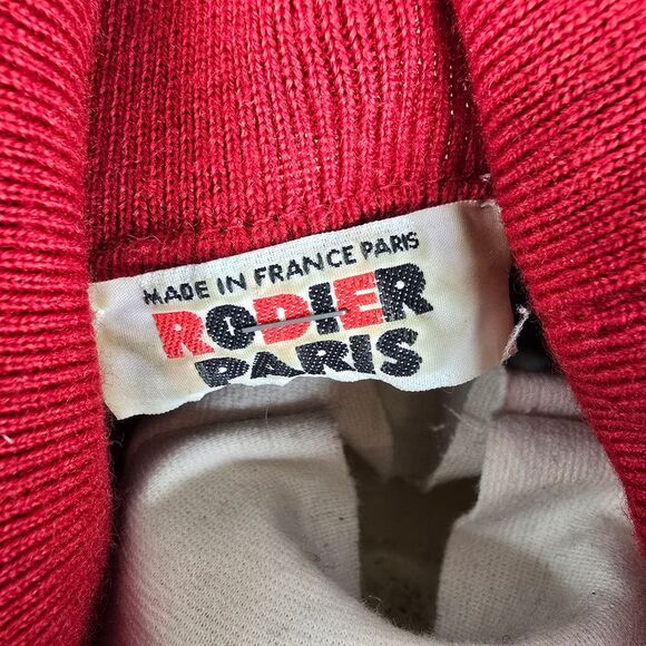 Vintage RODIER Paris Wool Acrylic Blend Long Sleeve Cowl Neck Sweater M - Picture 6 of 11